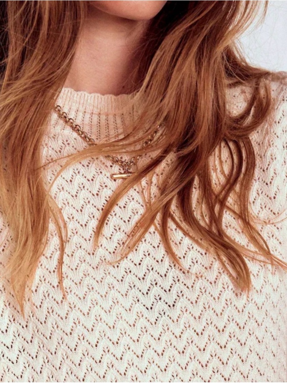 Boden Diane Pointelle Jumper Sweater in Cream - Picture 4 of 10